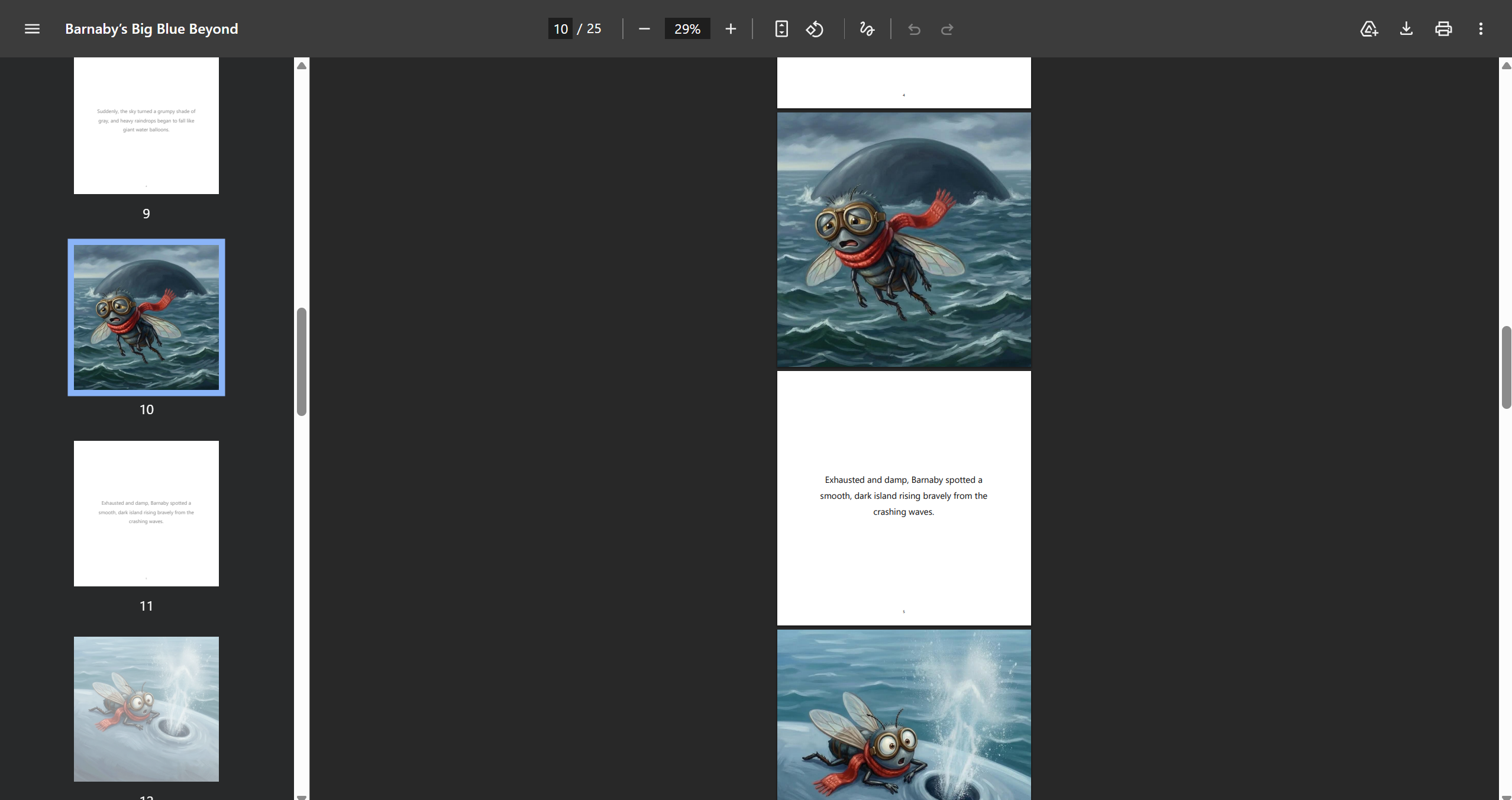 KDP book exporting preview